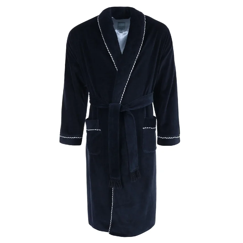 Majestic International Men's Velour Smoking Jacket Robe