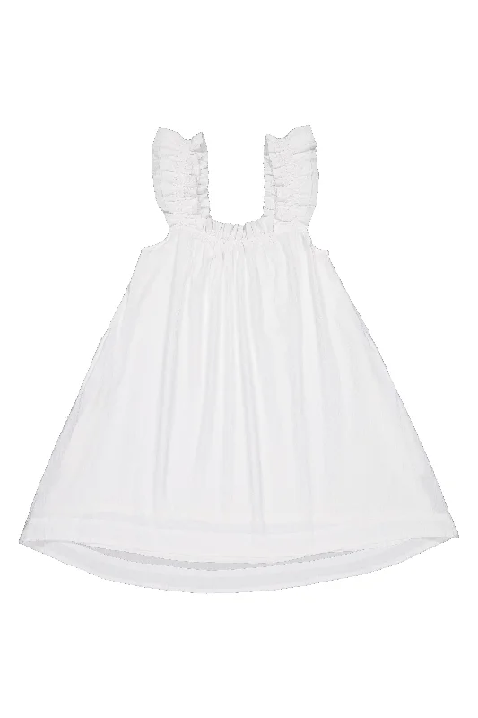 Nicolette Nightie - White Washed Cotton