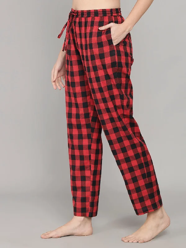 Comfy Checks Pyjama - Red & Black