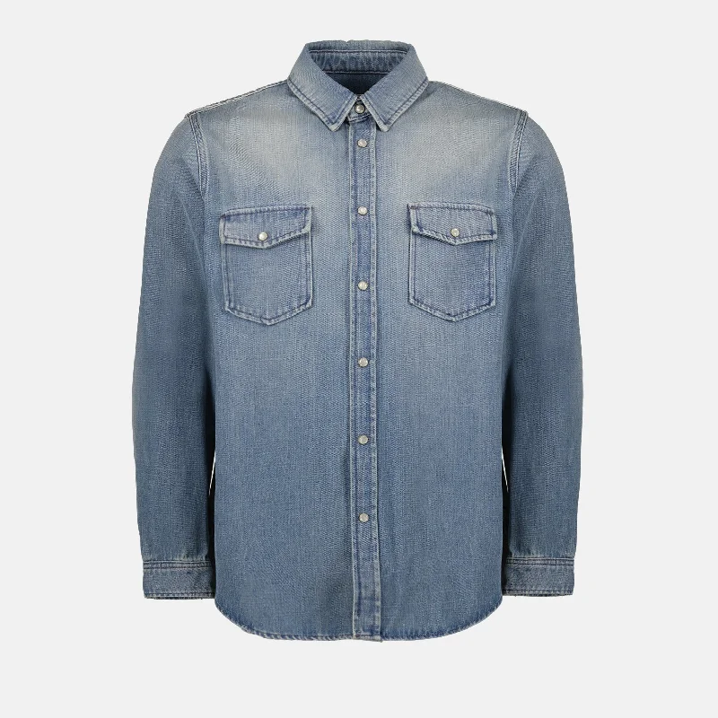 Chemise en jean délavé