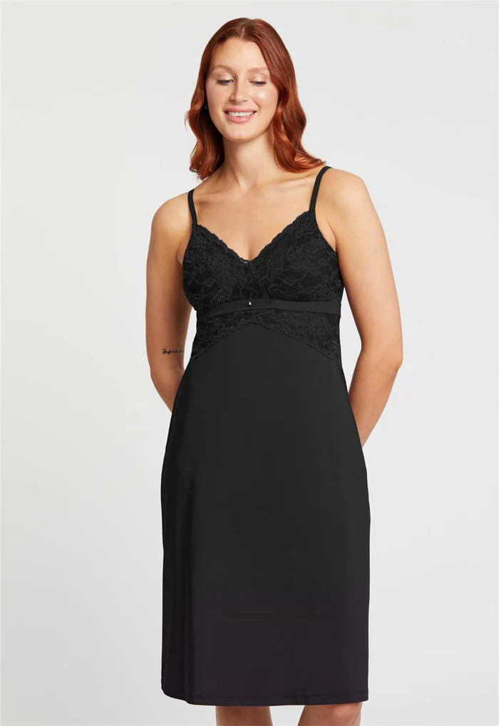 Bust Support Gown In Black - Montelle