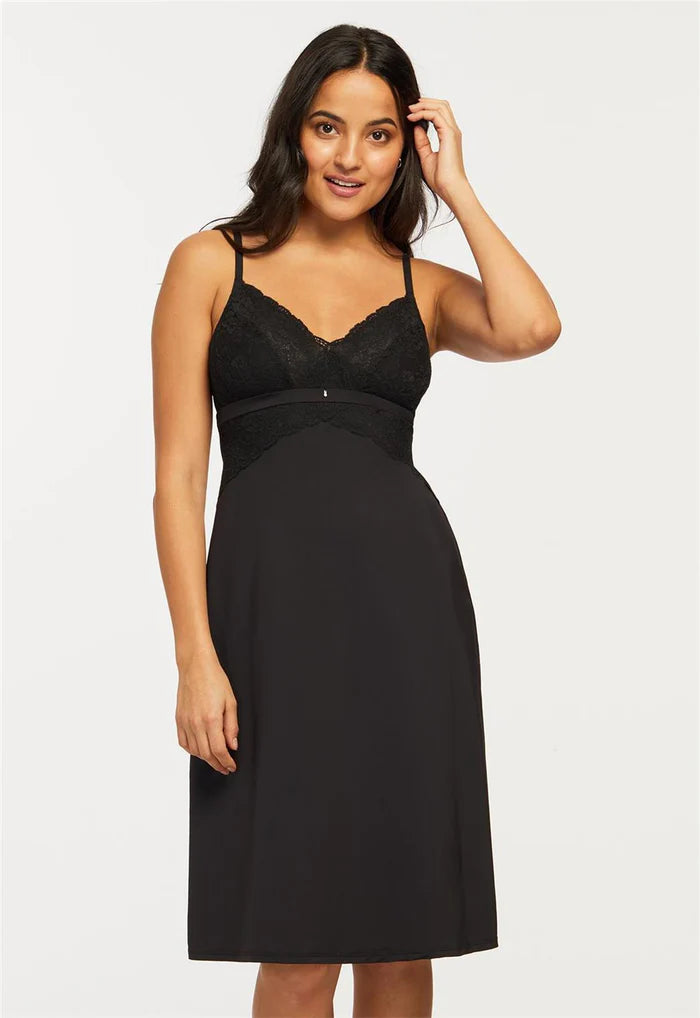 Bust Support Gown In Black - Montelle