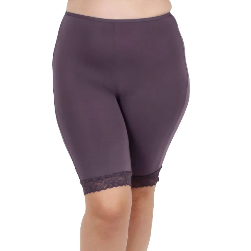 Lux Cotton Modal Anti Chafing Slipshort 11"" | Dark Lilac