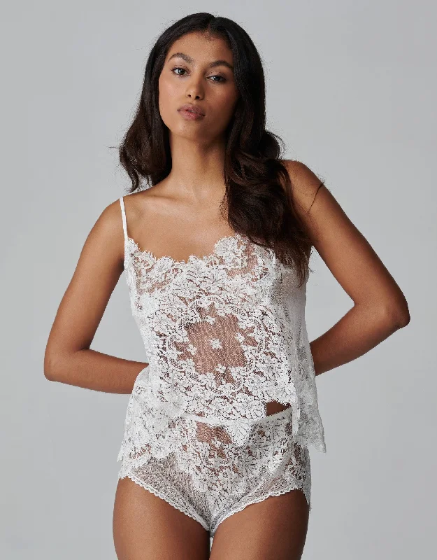 Anais Lace Camisole with Diamante Crystals in Cream