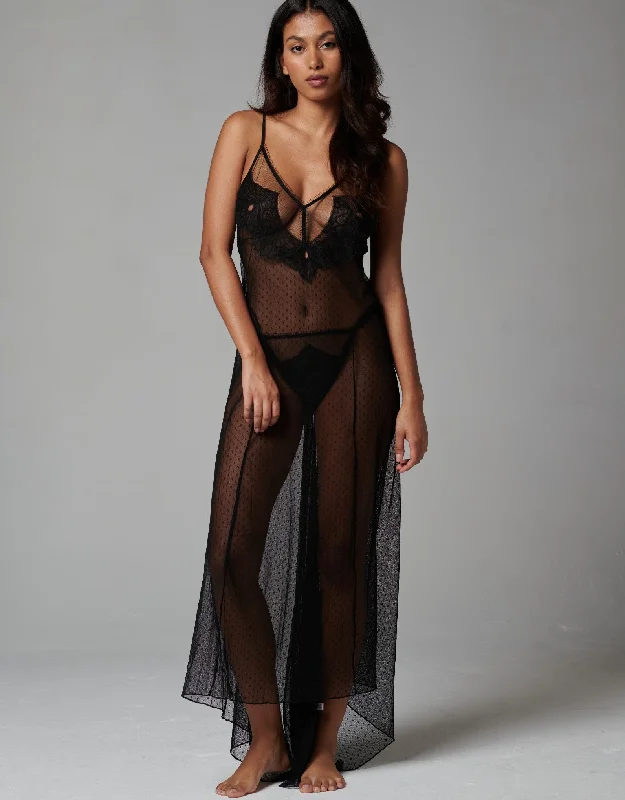 Icone Gown & Thong in Black