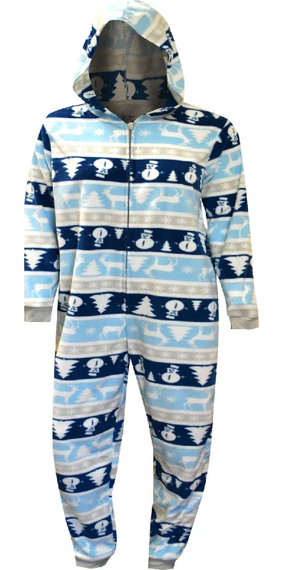 Chill Out Nordic Winter Onesie Hooded Pajama with Drop Seat