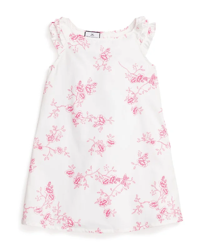 Girl's Twill Amelie Nightgown in English Rose Floral