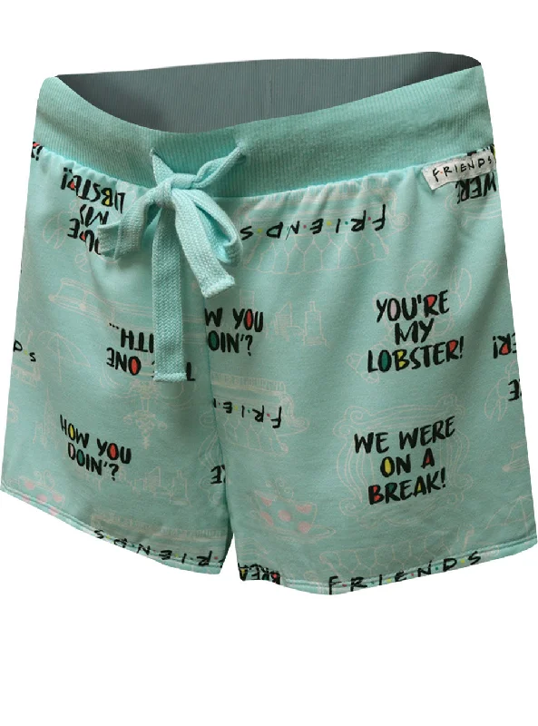 Friends the TV Series Classic Phrases Sleep Shorts