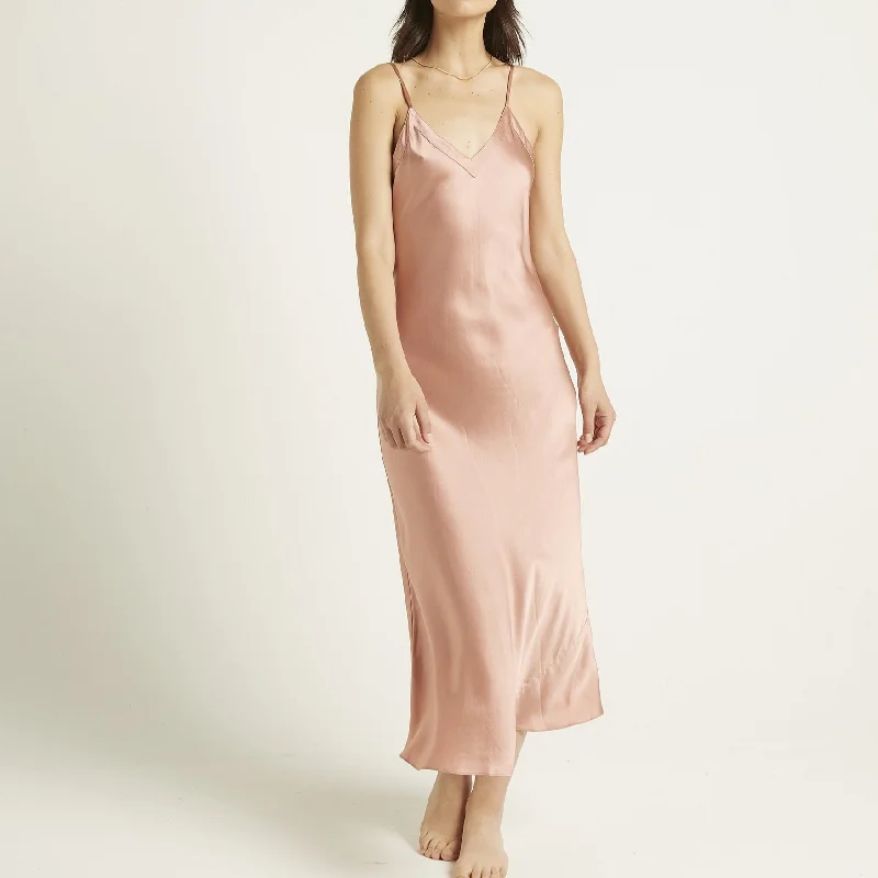 Ginia Silk V Neck Nightdress