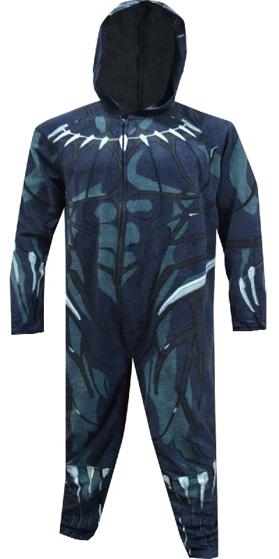 Marvel Comics Black Panther One Piece Union Suit Hooded Pajama