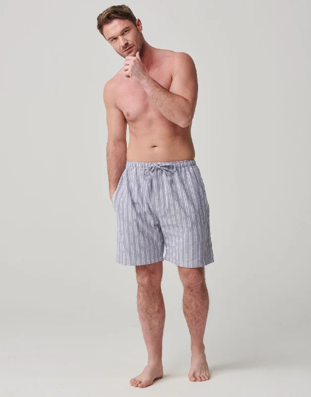 Men's Brushed Cotton Sleep Shorts – Westwood Pebble Stripe