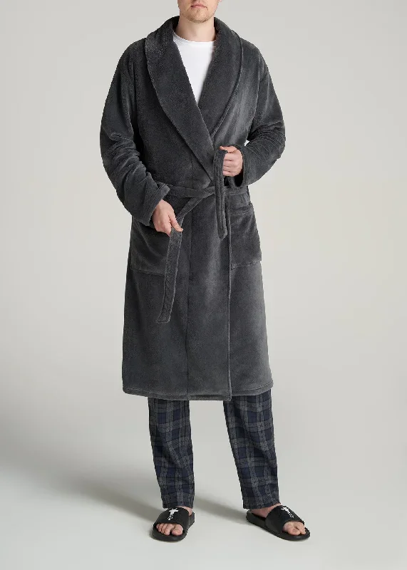 Tall Men's Robe in Charcoal