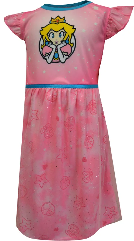 Nintendo Super Mario Dress Like Princess Peach Toddler Nightgown