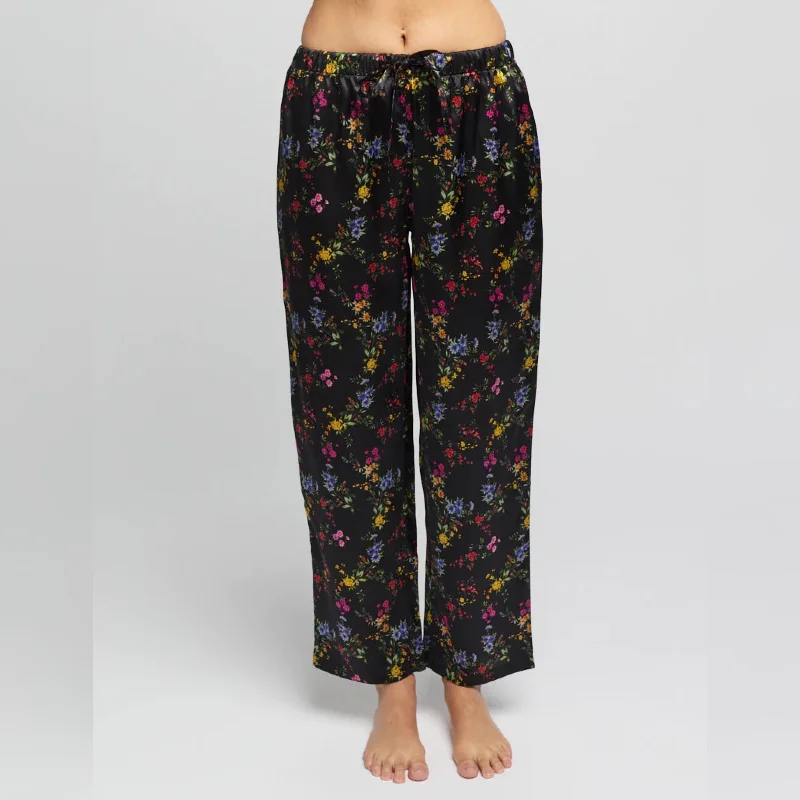 Silk Sleep Pant - Midnight Garden