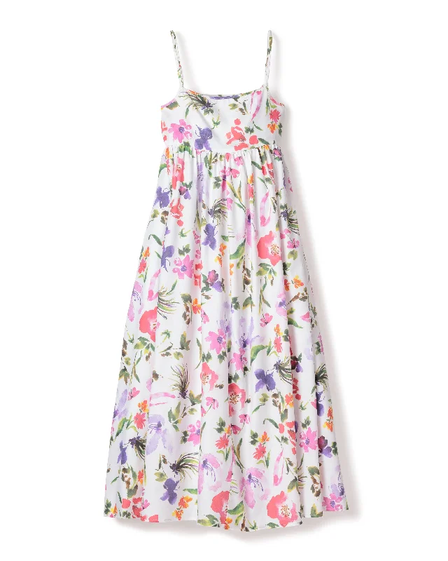 Women's Twill Serene Nightgown in Gardens of Giverny